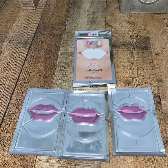 Lip Mask Collagen Hydrogel 3 Pack Global Beauty Care Premium - Picture 2 of 3